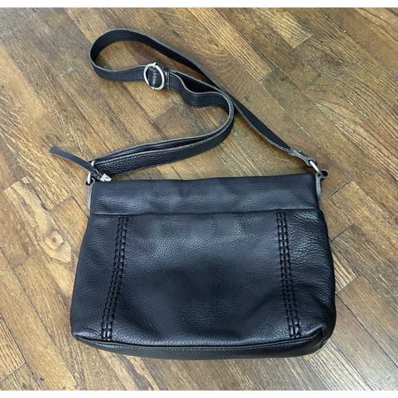 The Sak Handbags - The Sak Melrose Crossbody Bag in black leather Braided Detail Crossbody Timeless